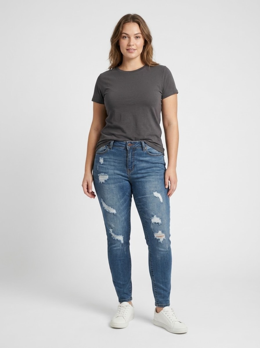 Wax Jean Blue Ripped Skinny Jeans